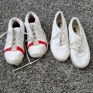 Lot of 2 kids Nike and Keds shoes size 1 and 1.5